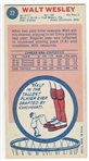 1969 Topps Basketball #22 Walt Wesley - Chicago Bulls